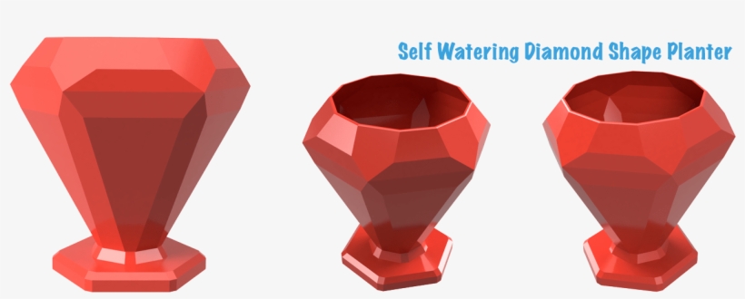 Expocnc Self Watering Diamond Shape Planter - Portable Network Graphics, transparent png download