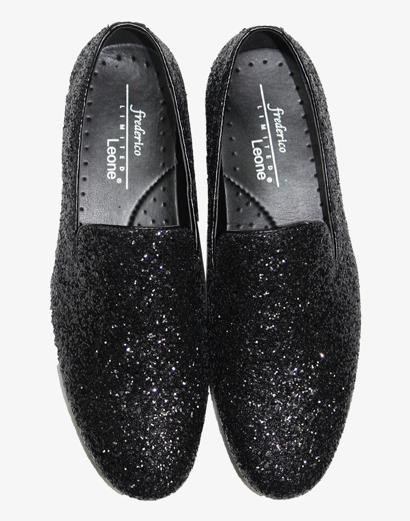 Picture Of Black Sparkle Shoe - Slip-on Shoe, transparent png download