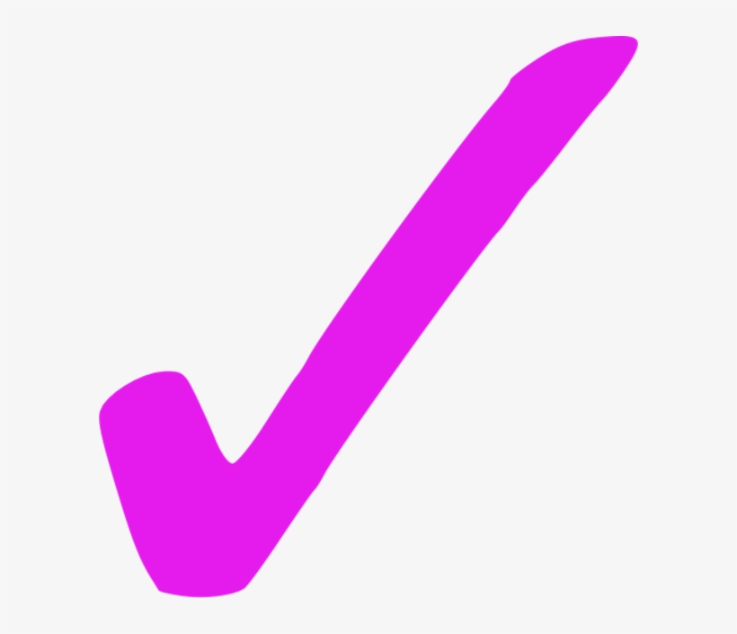 Orange Check Mark Clipart - Pink Check Mark Clip Art Transparent PNG