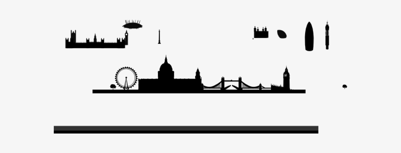 London - 3drose Ht 163400 3 Image Of London Skyline In Silhouette, transparent png download