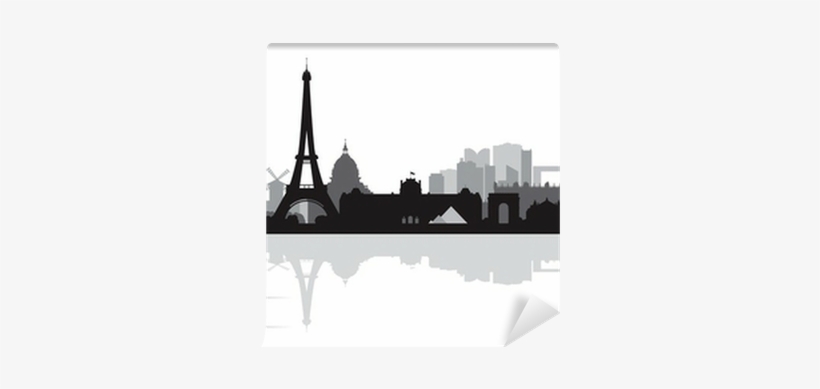 Paris City Skyline Silhouette Background Wall Mural - Une Promesse A Tenir - Broché, transparent png download