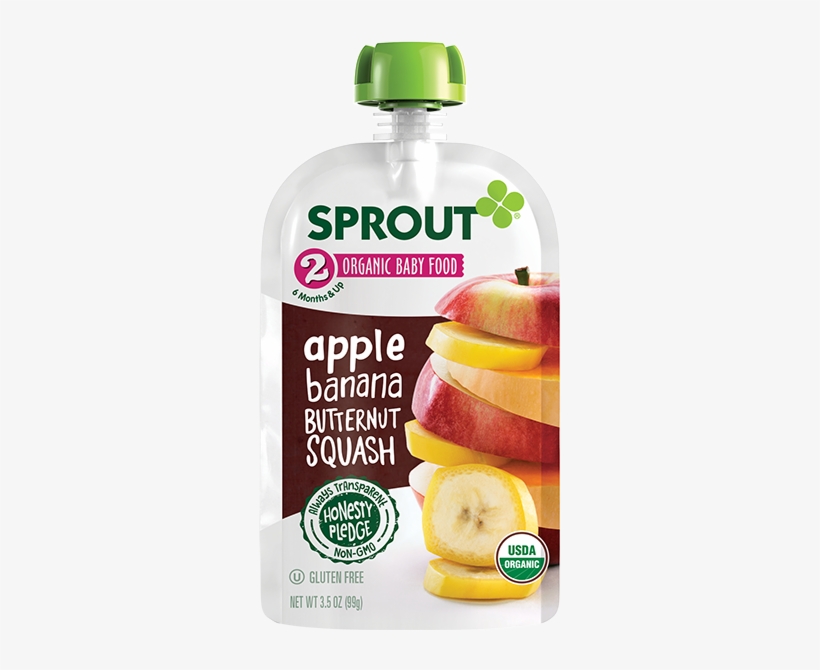 Organic Baby Food - Sprout Organic Baby Food Stage 2 Pouches, Carrot Sweet, transparent png download
