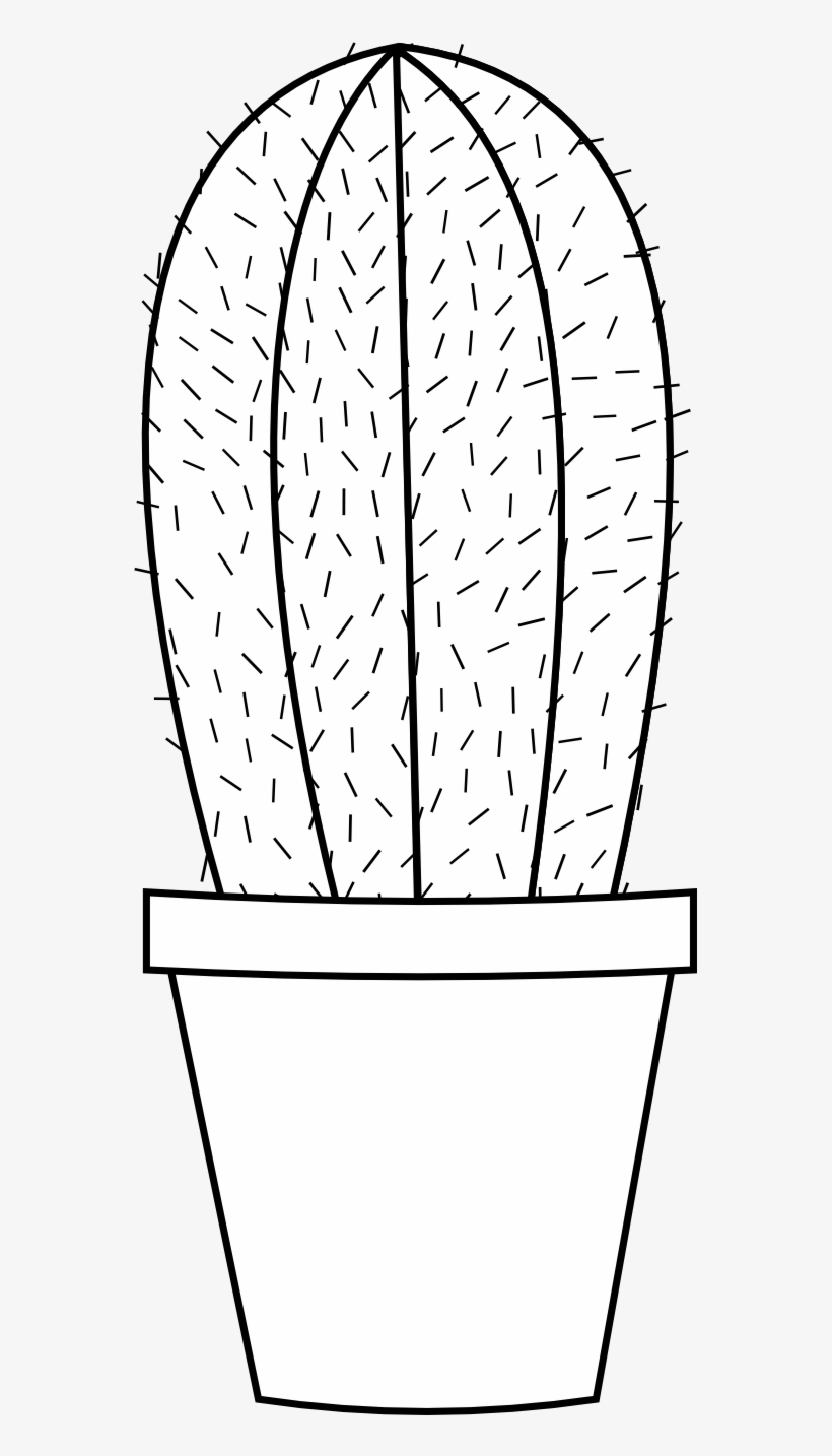 Cactus 16 Black White Line Art Flower Scalable Vector - Nopales Para Colorear, transparent png download