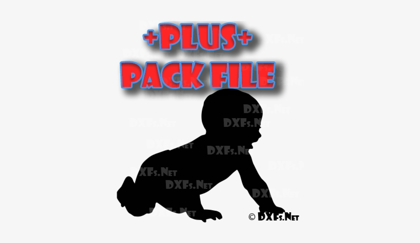 Dxf244-p Crawling Baby Silhouette Design For Cnc Cutting - Infant, transparent png download