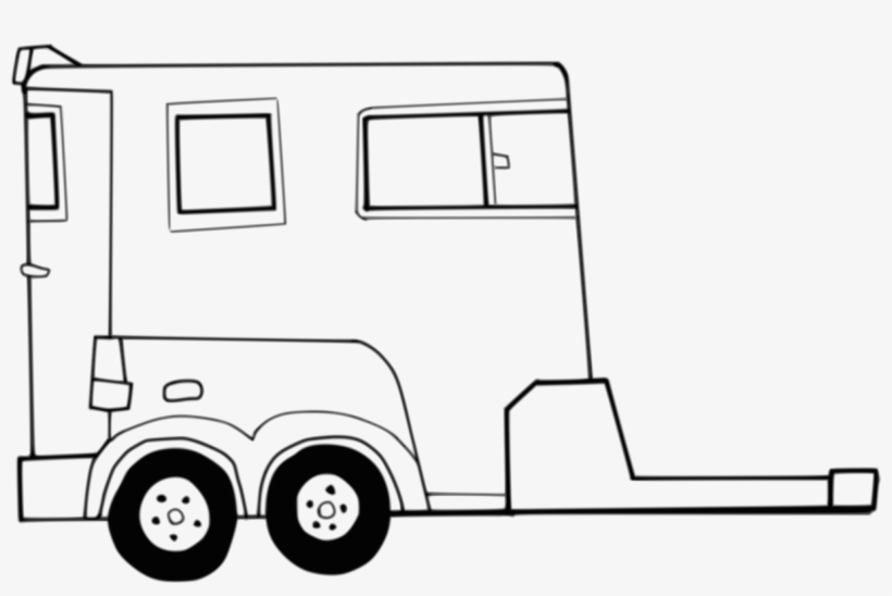 Horse Livestock Semi Trailer Truck Motor Vehicle - Horse Trailer Clipart, transparent png download