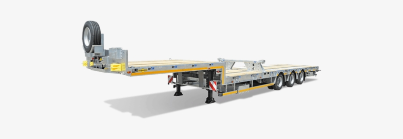 3 Axle Flatbed Semi Trailer - Tieflader Für Container, transparent png download