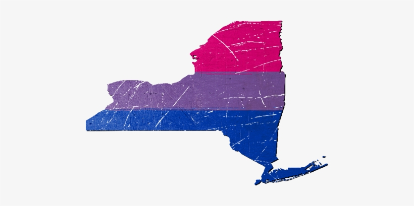 New York Silhouette Bisexual Pride Flag - Ny Thin Blue Line, transparent png download