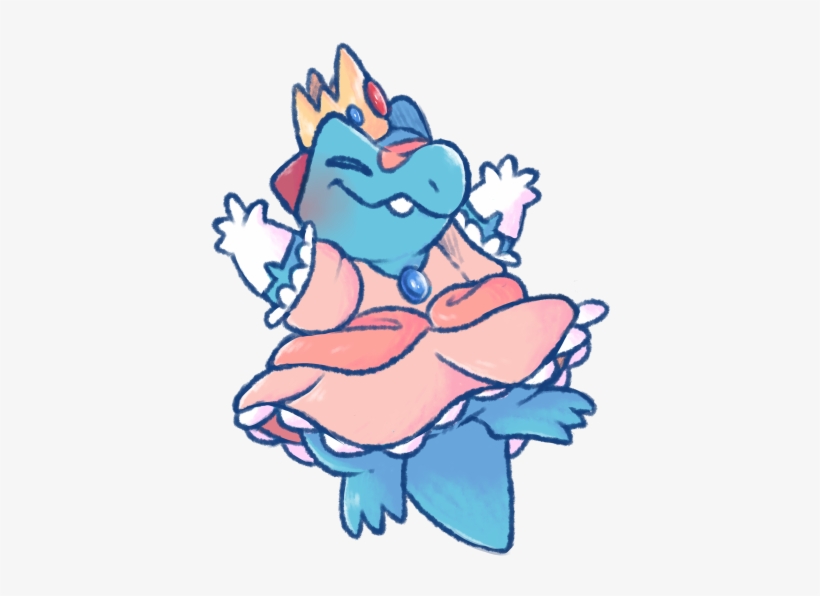 Princess Totodile - Cartoon, transparent png download