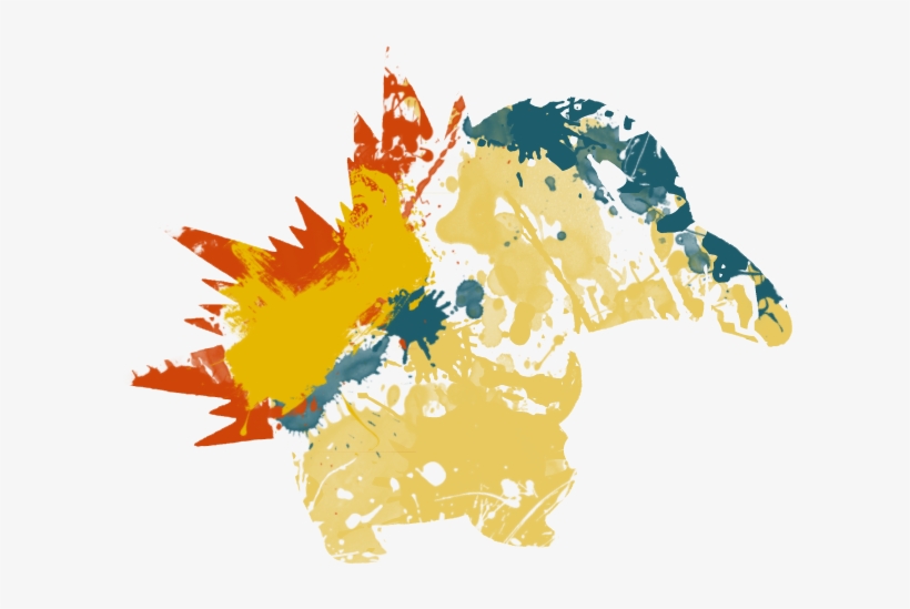 Cyndaquil Paint Splatter Graphics By Hollyshobbies - Transparent Background Paint Splatter Pokemon, transparent png download