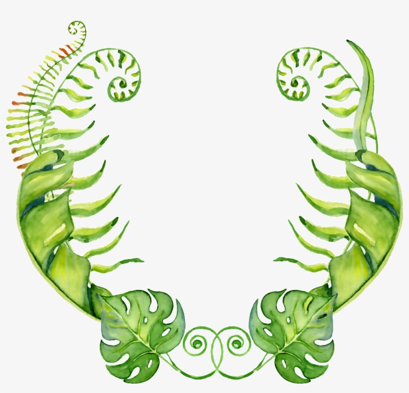 Hand-painted Four Vivid Leaves Png Transparent Material, transparent png download