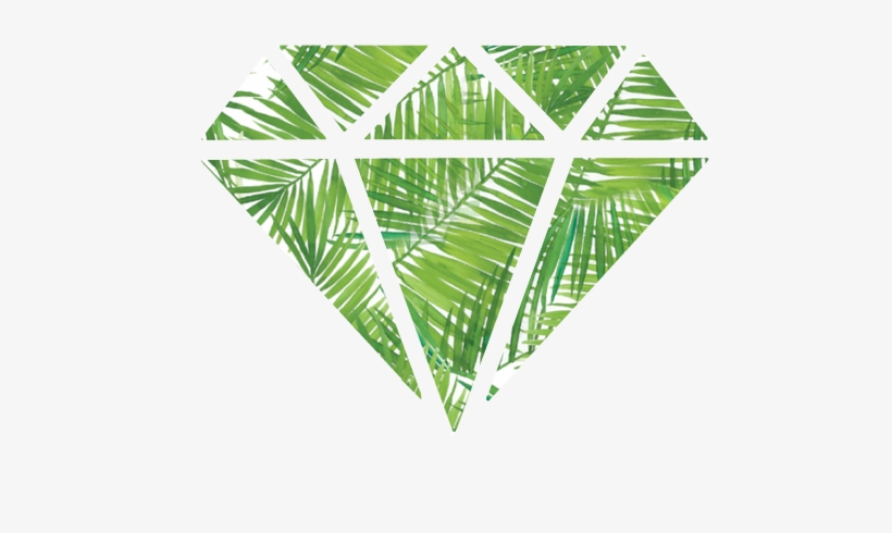 Diamond, Dimond, Ferns, Hipster, Tumblr - Palm Tree Diamond, transparent png download