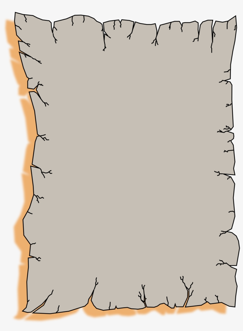 This Free Icons Png Design Of Wrinkled Torn Page Frame, transparent png download