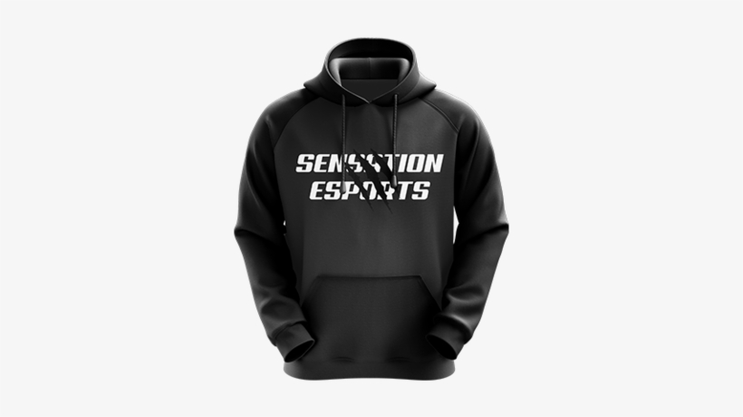 Sensation Esports Ripped Text Hoodie Black - Alien Breakout Hoodie, Custom Sweatshirt | Pull Over, transparent png download
