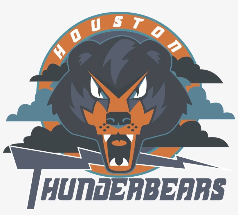 Thunderbears Logo Png Transparent - Houston Thunderbears | T-shirt, transparent png download