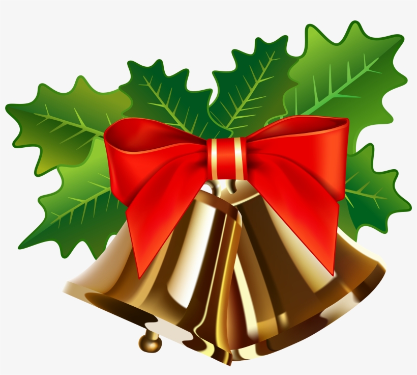 Christmas Golden Bells Png Clip Art Image - Png Bells Hanging Christmas, transparent png download
