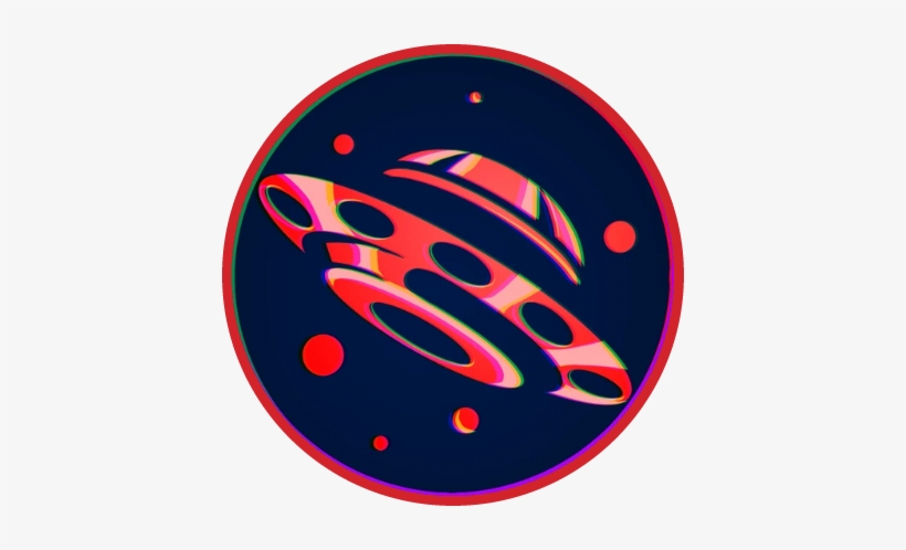 Flying Saucer Circled - Darkdimension, transparent png download