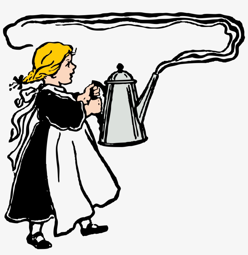 Coffee Clipart Girl - Clipart Coffee Service, transparent png download