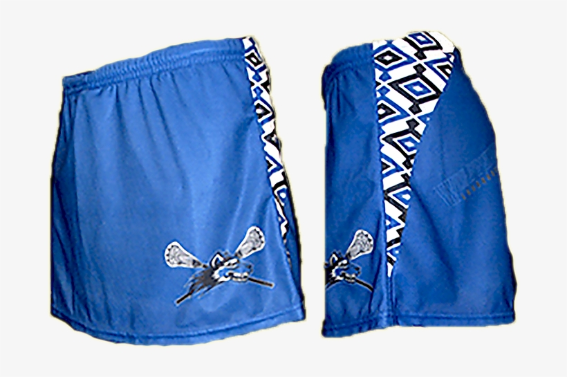 Womens Lacrosse Sublimated Skorts Blue White Lines - Board Short, transparent png download
