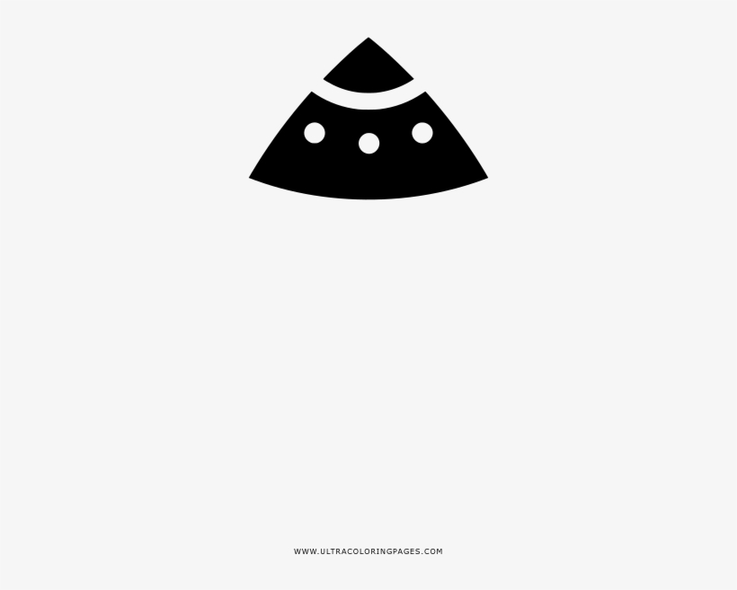 Flying Saucer Coloring Page - Triangle, transparent png download
