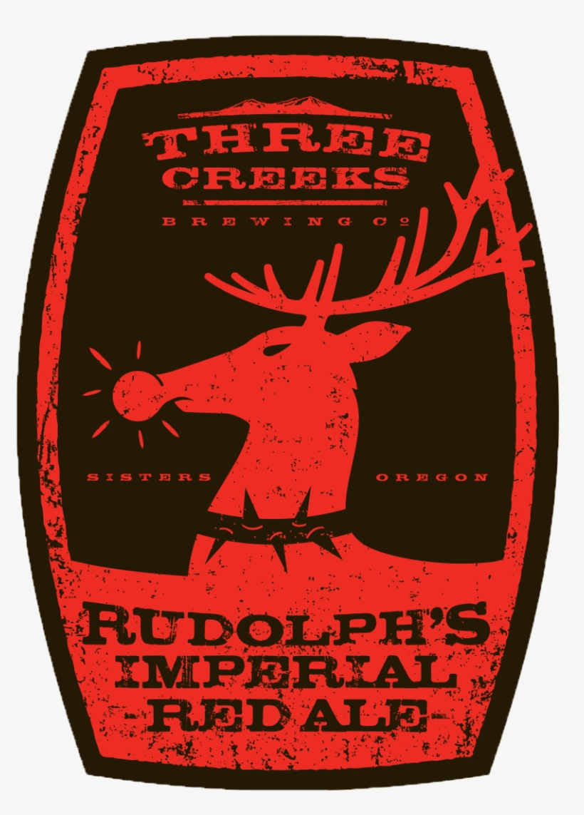 Three Creeks Rudolph's Imperial Red Ale Label - Fivepine Porter - Three Creeks Brewing Co., transparent png download