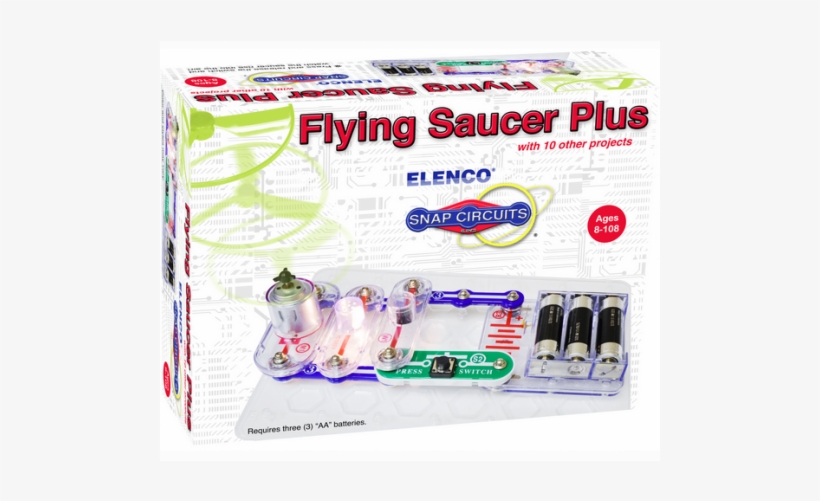 Snap Circuits Flying Saucer Plus - Elenco Electronics Flying Saucer Plus Mini Kit, transparent png download