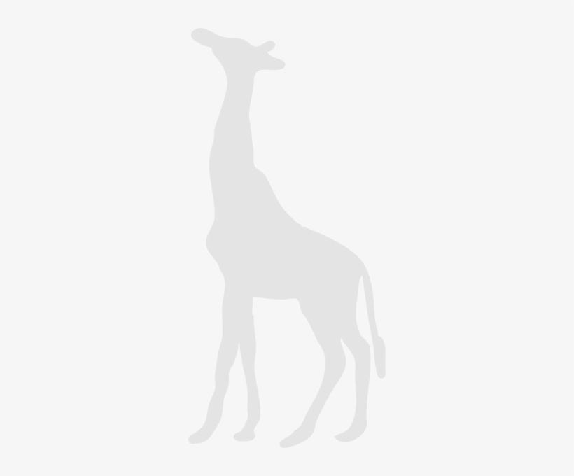 Silhouette Of A Giraffe White, transparent png download