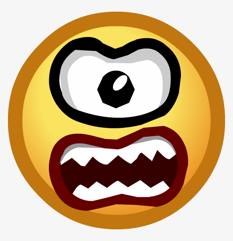 Scare Emoticon - Emoticons Do Club Penguin, transparent png download
