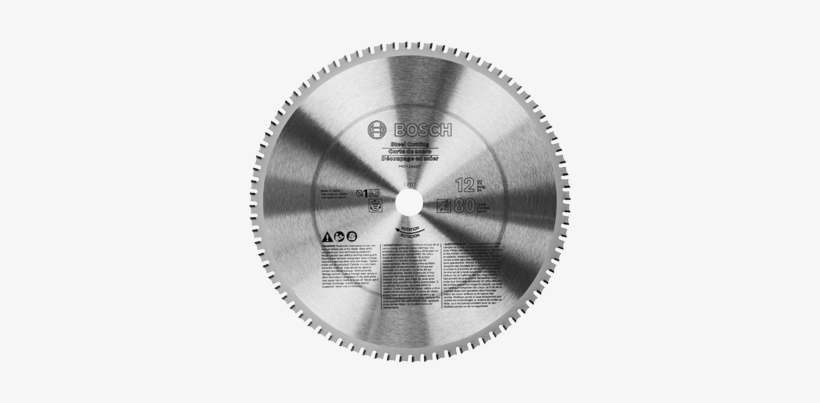 12" 80t Steel Cut Blade - Bosch - 12 In. 80 Tooth Ferrous Metal Cutting Circular, transparent png download