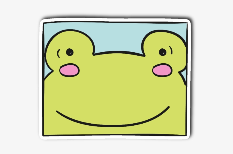 Funny Frog Peeking Out Vinyl Die Cut Sticker - Die Cutting, transparent png download