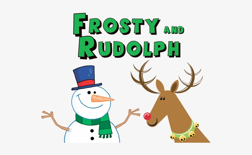 Frosty & Rudolph - Snowma Pic Round Car Magnet, transparent png download