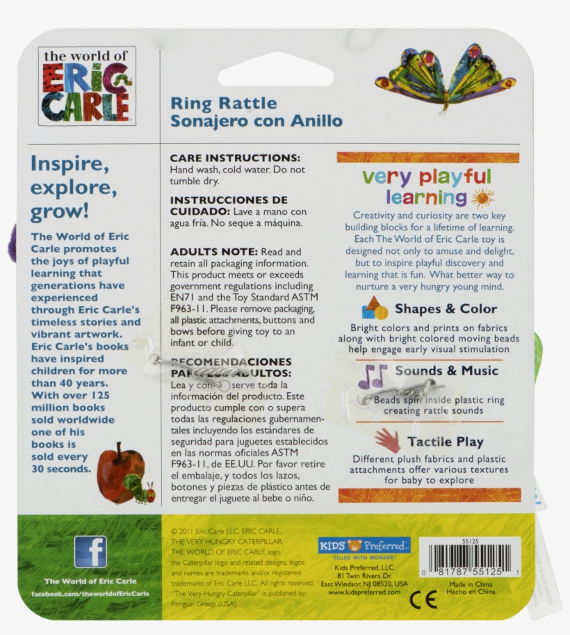 World Of Eric Carle, The Very Hungry Caterpillar Ring - Eric Carle Books, transparent png download