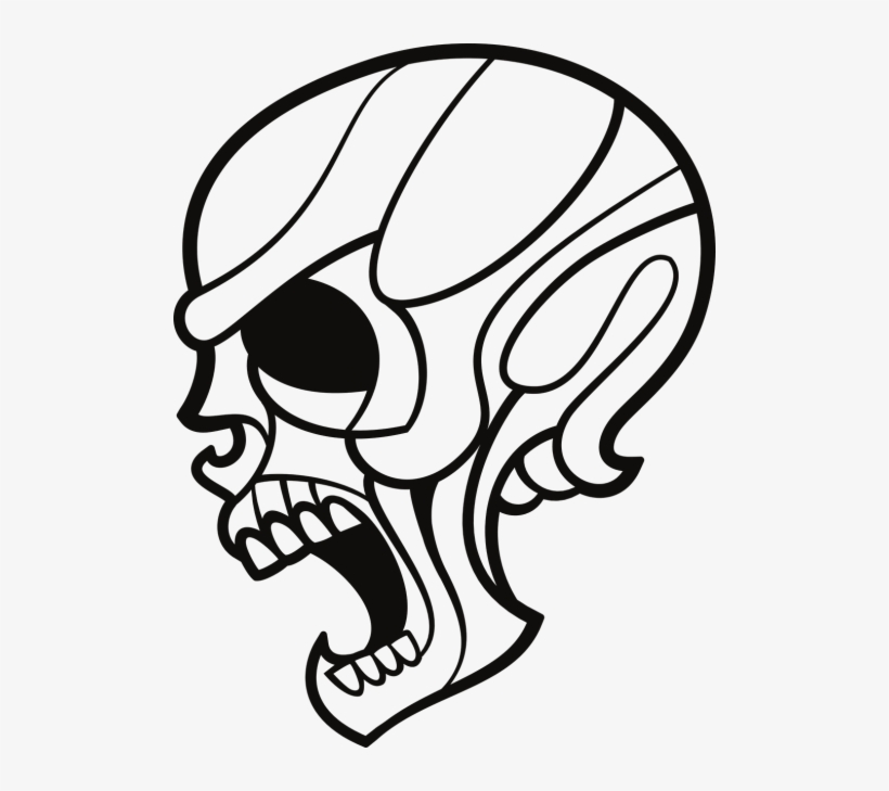 Bones,human Vector Graphics - Skull Lineart Public Domain, transparent png download