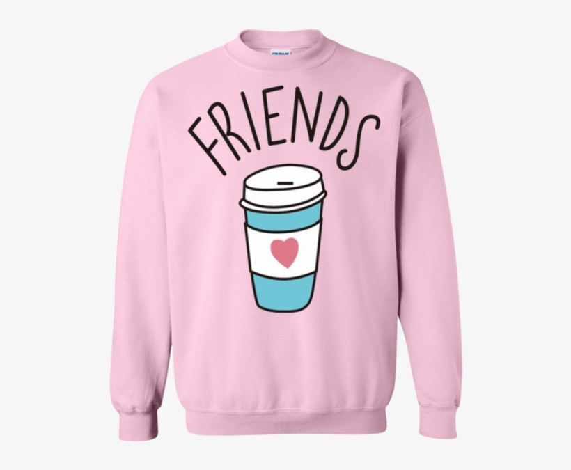 Best Friends Coffee And Donut -only For Besties - Stranger Things Adidas Sweatshirt Pink, transparent png download