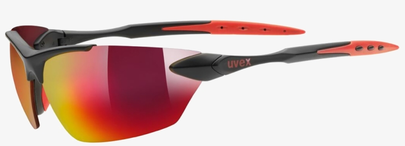 Uvex Sgl 203 Matt Black-red Uvex, transparent png download