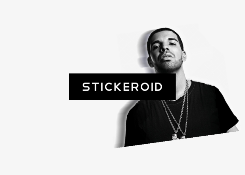 Drake - Drake Chains Awesome Bw Portrait Handsome Rap Singer, transparent png download