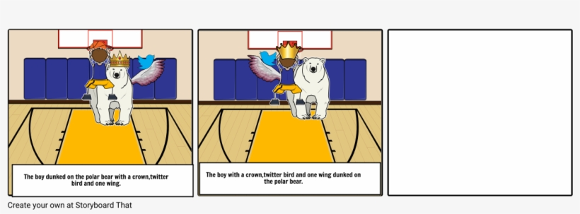 Boy Dunks On Polar Bear - Cartoon, transparent png download