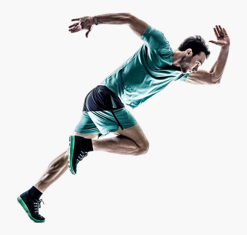 Fittrack Activity Trackers Measure Heart Rate - Guy Running Stock, transparent png download