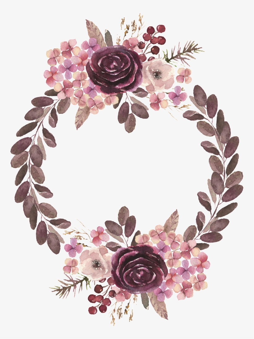 European Flower Wreath Transparent - Flower, transparent png download