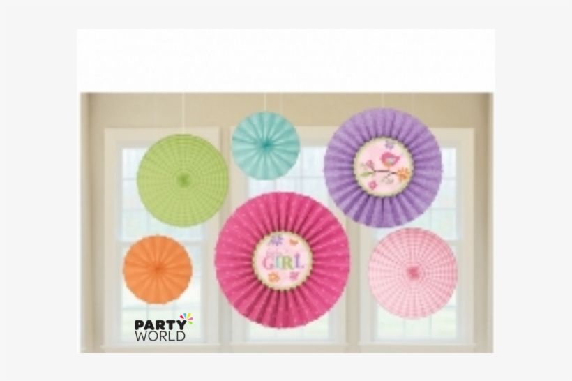 Amscan Tweet Baby Girl Paper Fan Decorations, transparent png download