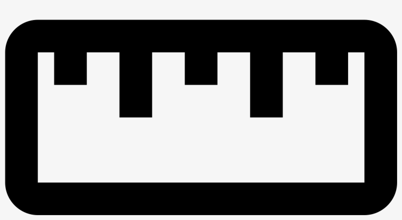 The Ruler Icon Is A Rectangular Shape Icon With Lines - Line, transparent png download