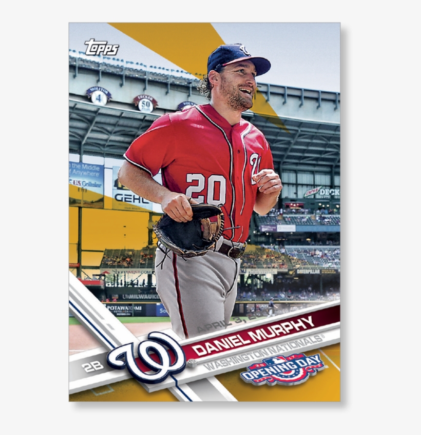 Daniel Murphy 2017 Opening Day Baseball Base Cards, transparent png download
