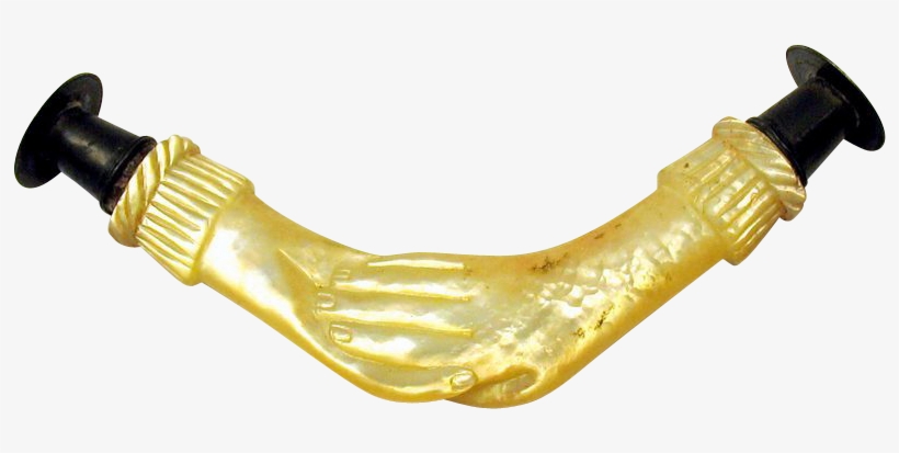 Victorian Double Ended Wax Seal Clasped Hands - Pipe, transparent png download