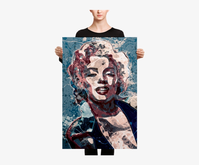 Marilyn Monroe Canvas - Black Mask Fawn French Bulldog Is Ready, transparent png download