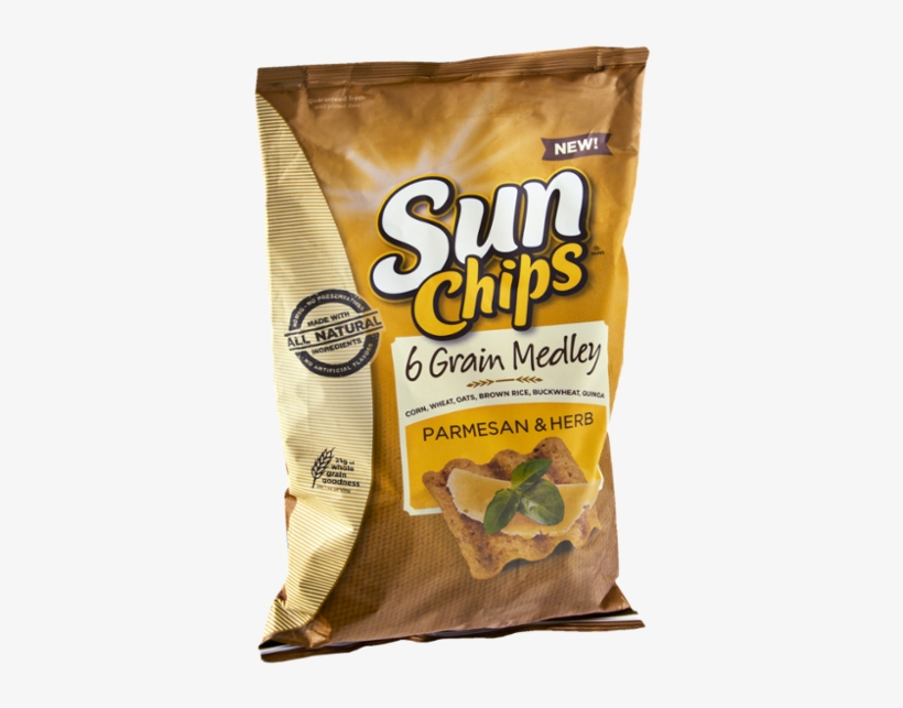 Sun Chips 6 Grain Medley Parmesan & Herb Chips, transparent png download