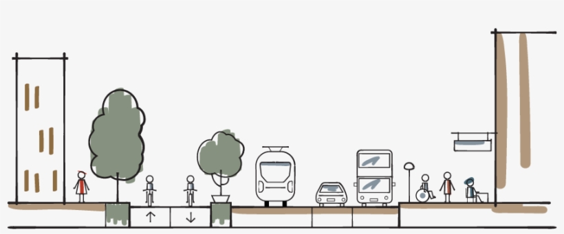Ideal Street Design - Street, transparent png download
