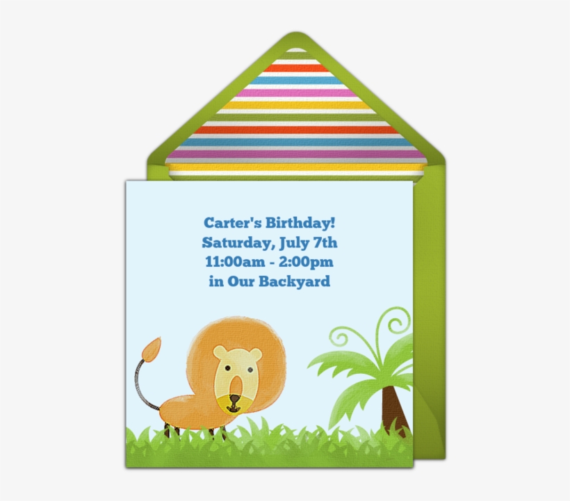 Lion Safari Online Invitation - Banquetes, transparent png download
