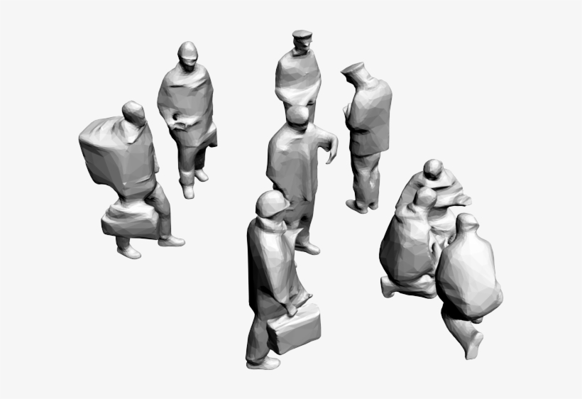 Low Poly People 02 3ds Max Model - Low Poly People Png, transparent png download