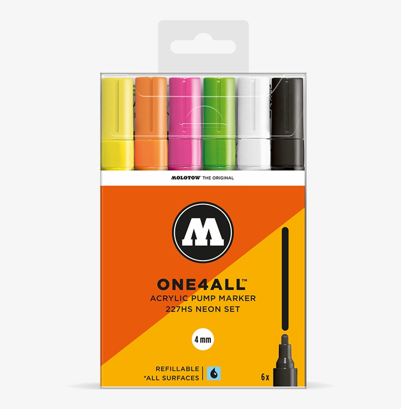 Molotow Hs Markers Bombing Science - Chartpak Inc Molotow Marker 227hs 10pc Basic Set, transparent png download