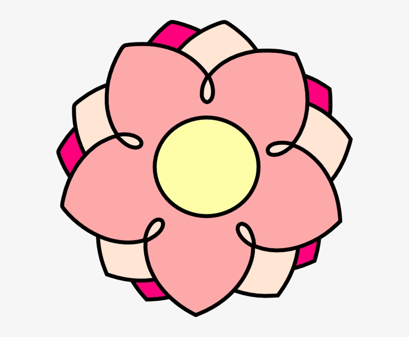 Pink Flower Svg Clip Arts 594 X 595 Px, transparent png download