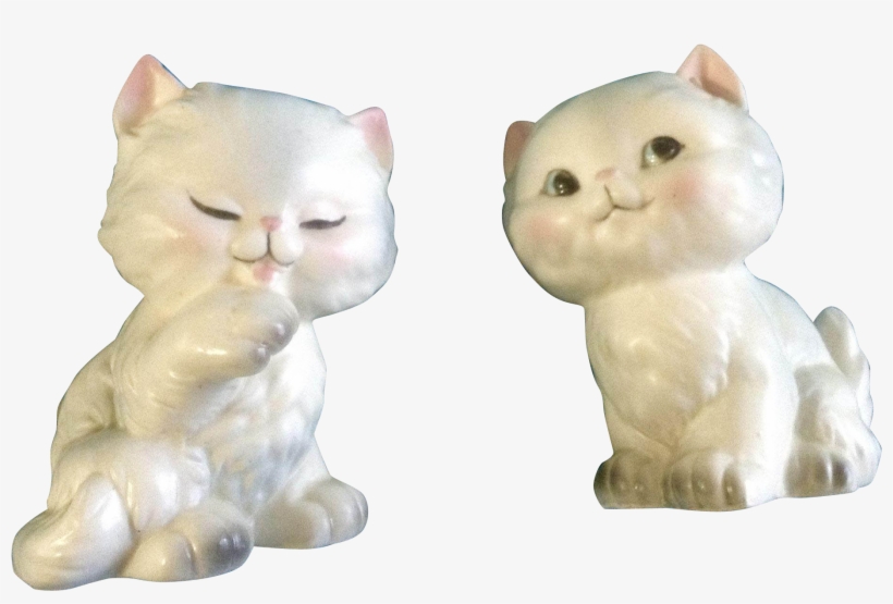 Lefton Cat Salt & Pepper Shakers Cutie Cat Kitten Figurines - Cat, transparent png download